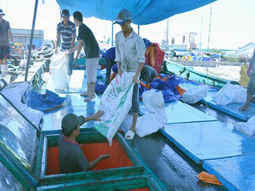 Loading supplies of fuel and food ready for the trip 