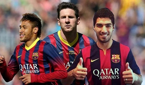 Bộ ba Neymar, Messi và Luis Suarez của Barca