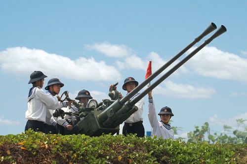   Naval soldiers guarding the nation's airspace