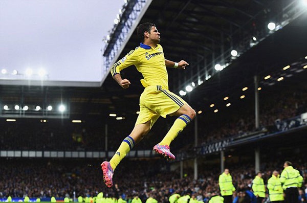 Diego Costa có trận đấu ấn tượng nhất từ đầu mùa. Ảnh: AFP.