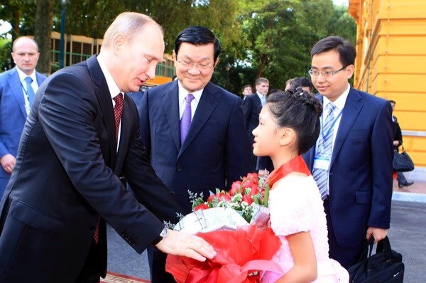 Tổng thống Vladimir Putin trong chuyến thăm Việt Nam vào tháng 11-2013. 