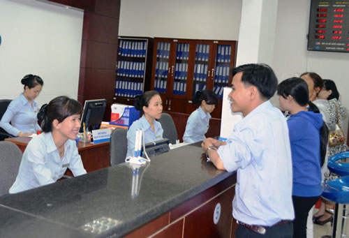 Transaction at a local bank