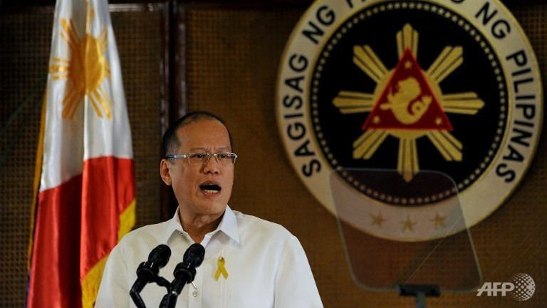 Tổng thống Philippines, Benigno Aquino phát biểu trên truyền hình tại thủ đô Manila.  Ảnh: AFP