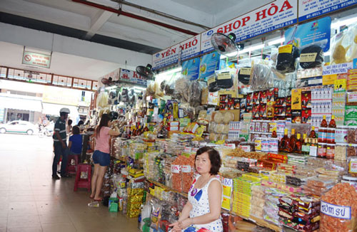 Some speciality stalls in the Han Market