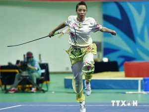 Wushu athlete Duong Thuy Vi (Source: VNA)