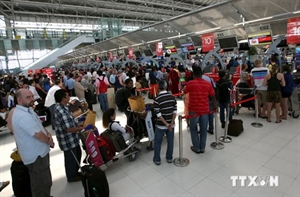 Passengers at the Suvarnabhumi airport