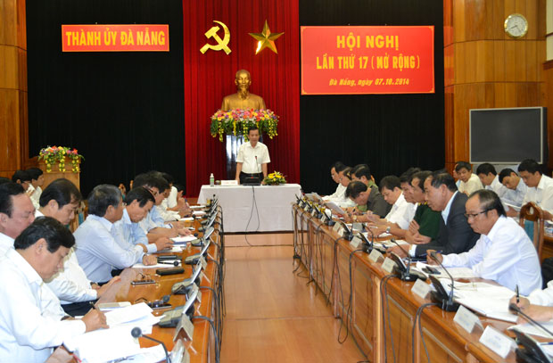 Bí thư Thành ủy Trần Thọ phát biểu chỉ đạo tại hội nghị. Ảnh: VIỆT DŨNG