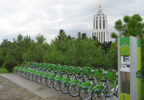 A bike-share system in  Batumi City, Georgia