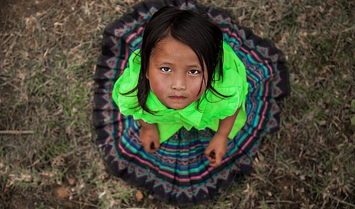 A portrait taken by French photographer Rehahn C features a child from the Hmong ethnic minority group in the northern Vietnamese province of Yen Bai. (By courtesy of Rehahn C)