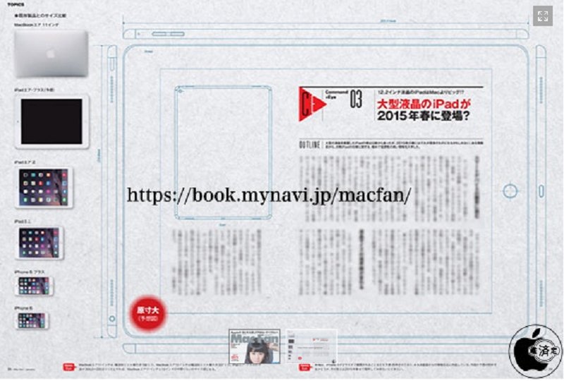  Hình ảnh về sơ đồ phần cứng của iPad Pro 12,2 inch được in trên tạp chí Mac Fan.