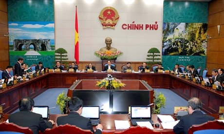 Thủ tướng Nguyễn Tấn Dũng chủ trì phiên họp Chính phủ tháng 11-2014. 