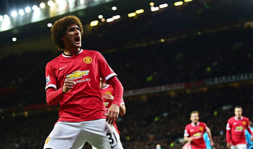 Fellaini chứng tỏ khả năng nhiều hơn dưới thời Van Gaal. Ảnh: AFP.