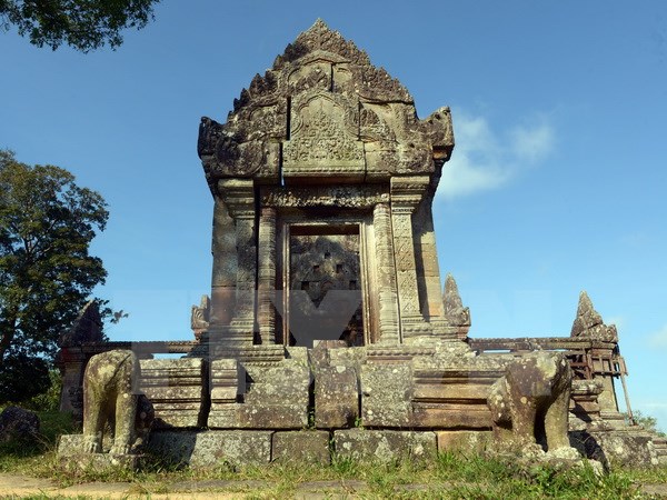 Toàn cảnh đền Preah Vihear gần biên giới Campuchia-Thái Lan tại tỉnh Preah Vihear. (Nguồn: AFP/TTXVN)