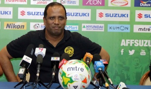 Malaysian coach Dollah Salleh in the post-match meeting in Kuala Lumpur on December 7, 2014