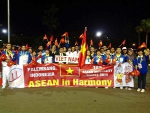 Vietnamese students participate the 17th ASEAN University Games (Source: VNA) 