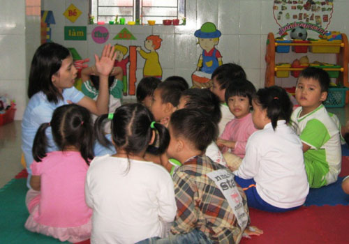 Children at a local pre-school