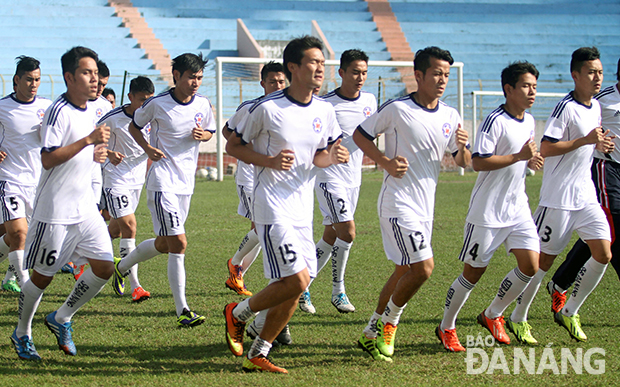 Các cầu thủ SHB Đà Nẵng đang rất nỗ lực để có thể đạt mục tiêu tại V-League 2015.