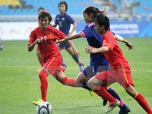 Vietnamese women’s football team competing at 17th Asian Games (Source: VNA)