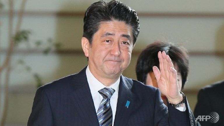 Thủ tướng Nhật Bản Shinzo Abe đã được Quốc hội Nhật Bản bầu lại ngày 24-12-2014. Ảnh: AFP