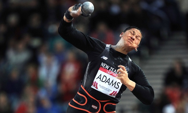  Valerie Adams (điền kinh, New Zealand)  Đẩy tạ không phải là môn thể thao đỉnh cao có sức hút được nhiều vận động viên theo đuổi, nhưng nó cũng không bao giờ bị bỏ qua tại các sự kiện điền kinh lớn của thế giới. Hồi tháng 3, nữ vận động viên 30 tuổi này đã lần thứ ba đoạt chức vô địch giải trong nhà thế giới, tại Ba Lan, khi đạt thành tích 20,67 mét. Sau đó cô còn giành được HC vàng tại Commonwealth Games (Đại hội thể thao khối Thịnh vượng chung). Cô đã thắng 56 sự kiện liên tiếp kể từ hồi 8/2010, qua đó làm nổi bật sự thống trị của mình ở môn đẩy tạ nữ.