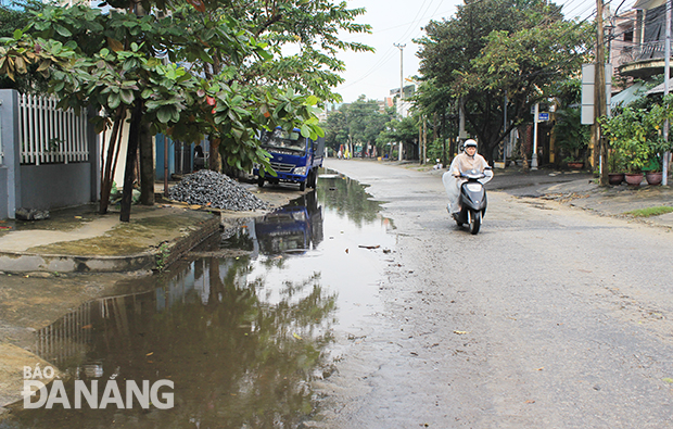 Đường Trần Quang Khải quanh năm ngập nước.