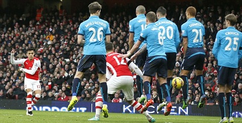 Sanchez đã chơi rất hay trước Stoke