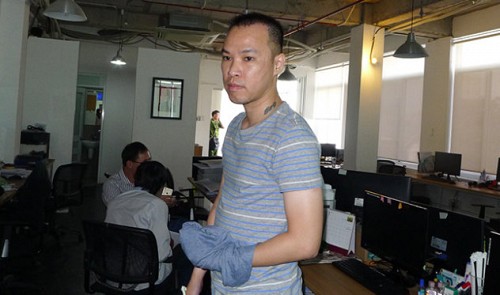 To Cong Hung, 33, the leader of an illegal online gambling ring in Ho Chi Minh City