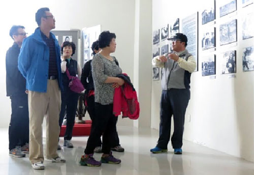 Visitors in the new gallery