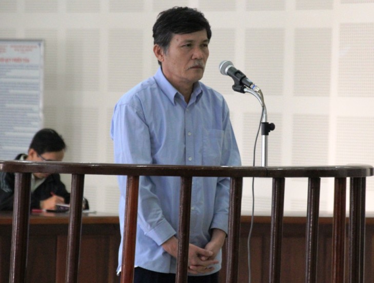 Bị cáo Nguyễn Hữu Dương tại tòa. 