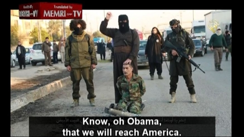 Phiến quân IS đe dọa Obama trong video mới. Ảnh: Fox News.