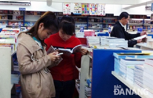 Customers in a local bookstore