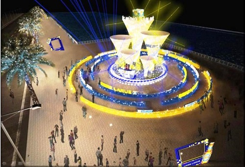 A model of the “Lighting Garden” area