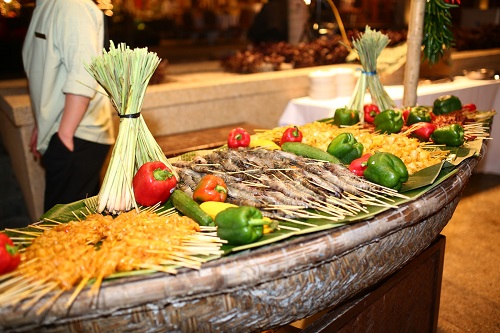 Delicious food on display at the resort