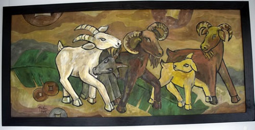 One of the paintings displayed at the exhibition (Photo: cadn.com.vn) 