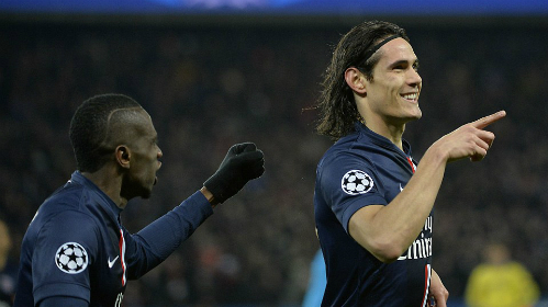 Cavani ghi bàn gỡ hòa quý giá cho PSG. Ảnh: AFP.