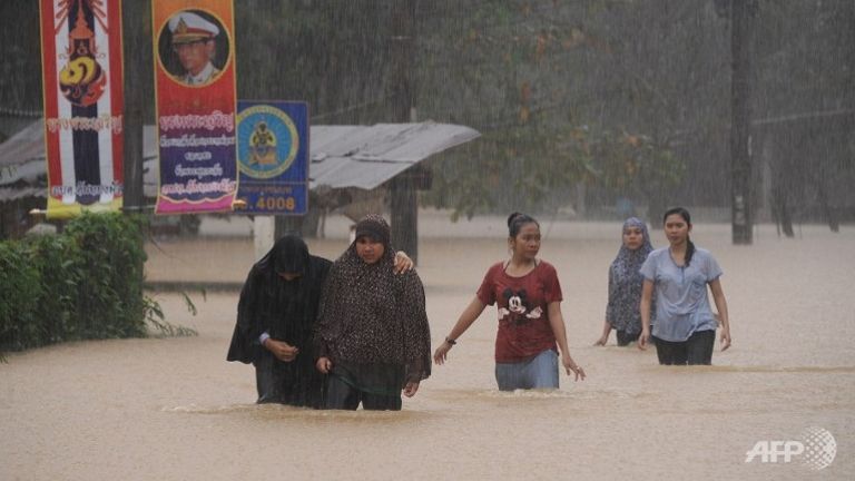 Thái Lan đang ngày càng hứng chịu lũ lụt trầm trọng hơn.  Ảnh: AFP