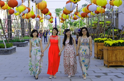 Outside the Helio Centre entertainment complex where hundreds of lanterns created a peaceful and romantic space for visitors