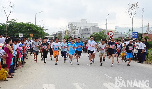   Local villagers in a race