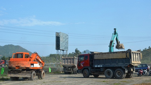 Land levelling work underway at the site