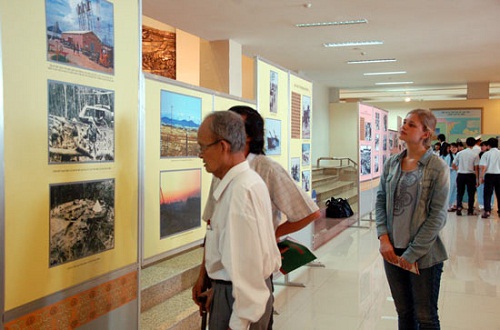 Visitors at the exhibition