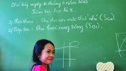 A Vietnamese language class at Lac Long Quan School for children of overseas Vietnamese living in Warsaw, Poland. Tuoi Tre/Trung Nghia