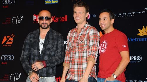 Members of celebrated American band The Backstreet Boys getting ready for their concert in Ho Chi Minh City in 2011.