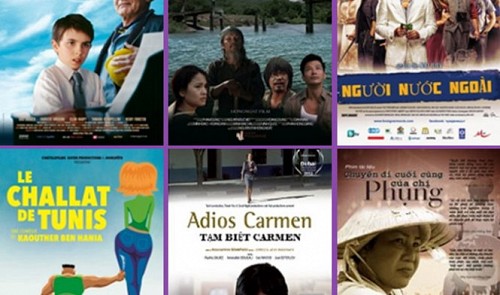 The posters of the French-speaking and Vietnamese films which are to be screened at the 2015 Francophone Film Festival,