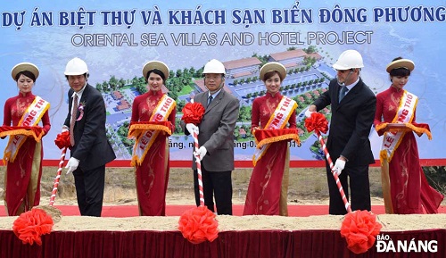 A scene from the ground-breaking ceremony