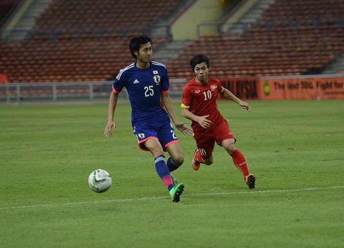 U23 Nhật Bản vượt trội so với U23 Việt Nam.