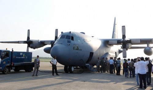 The C-130 Hercules aircraft of the U.S. air force