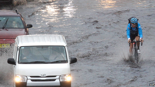 The heavy rainfall in Sydney has also closed some roads