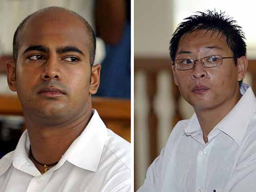 Andrew Chan cùng Myuran Sukumaran (trái) là 2 người Úc bị kết tội buôn bán ma túy Ảnh: REUTERS