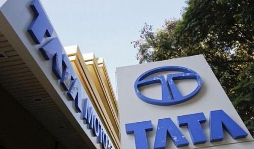 Tata Motors logos are pictured outside their flagship showroom in Mumbai May 28, 2013. (Reuters)