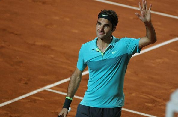 Federer theo bước Nadal giành vé vào tứ kết Rome Masters. Ảnh: Twitter.